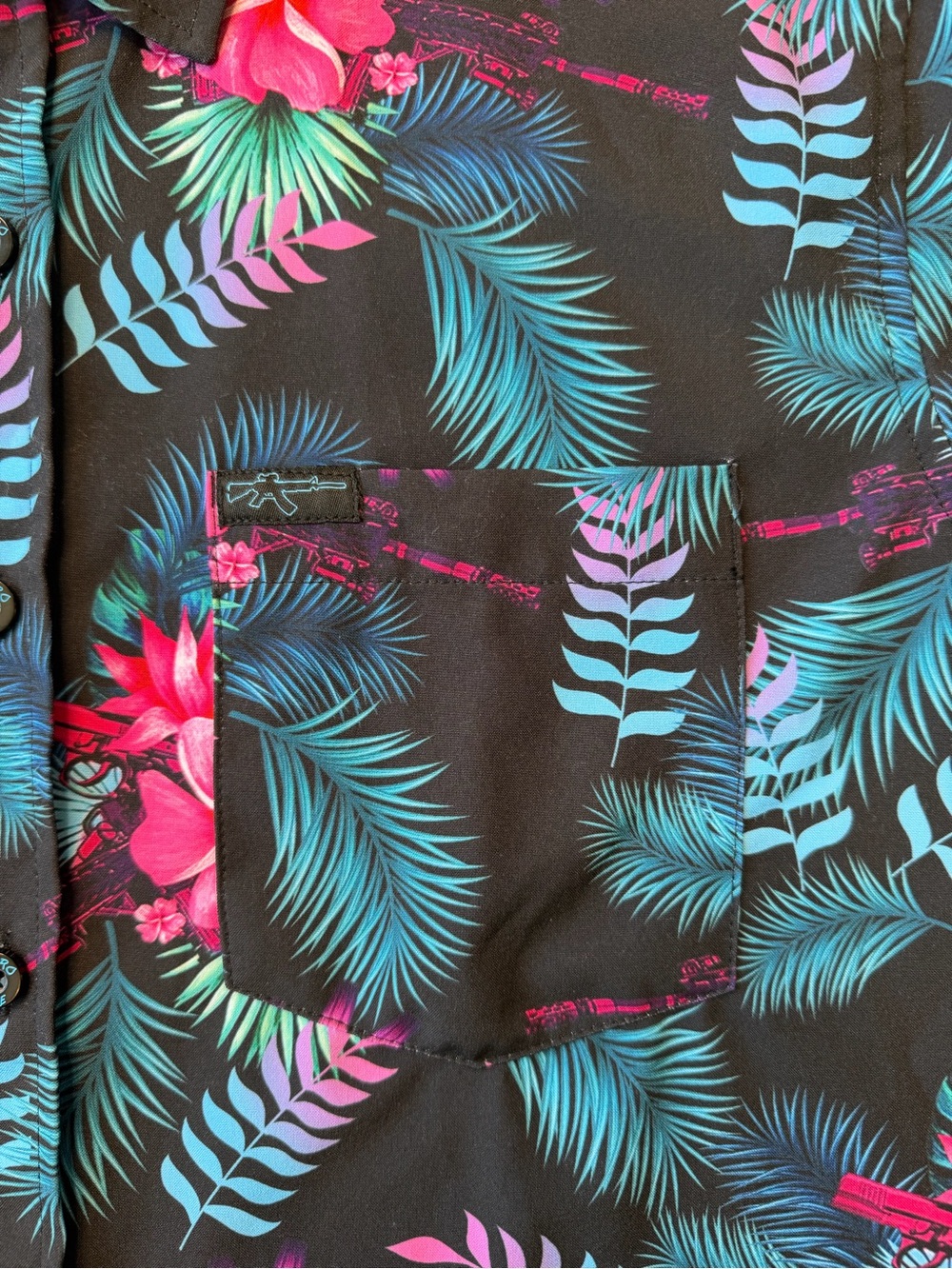 Retro Rifle Tropics Button Up - Picture 2 of 6